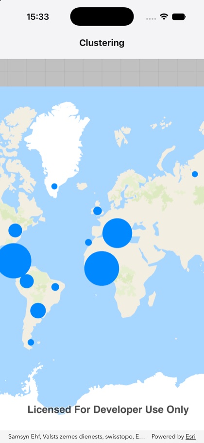 Clustering running on iOS