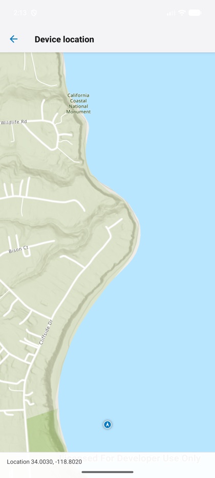 Device location running on Android