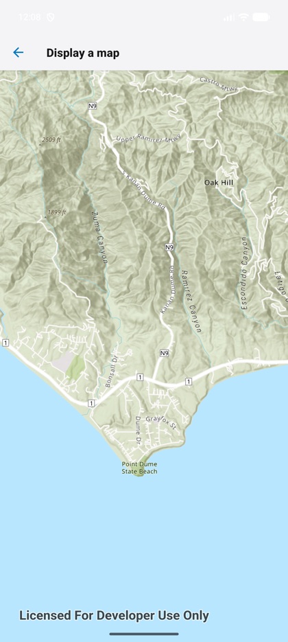 Display a map running on Android