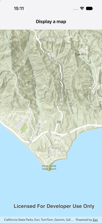 MapView running on iOS