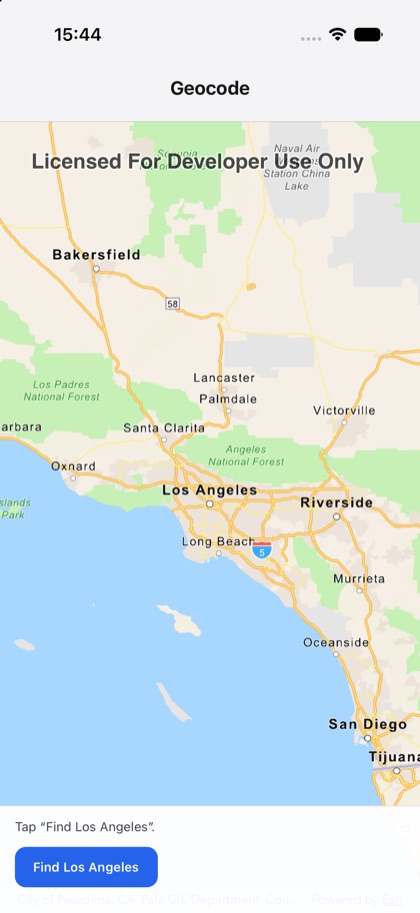 Geocode running on iOS