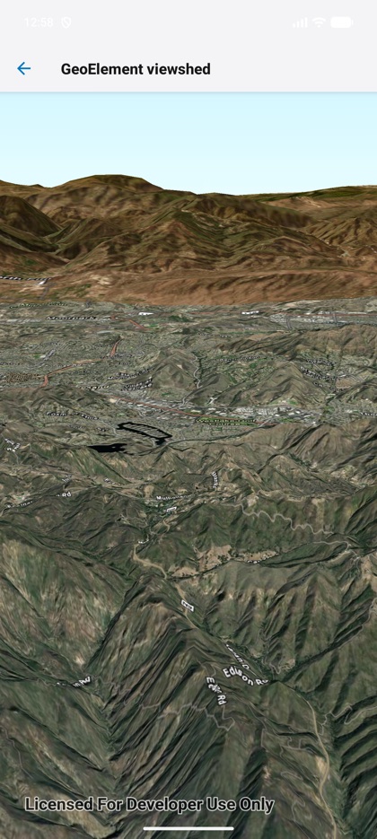 GeoElement viewshed running on Android