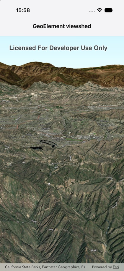 GeoElement viewshed running on iOS