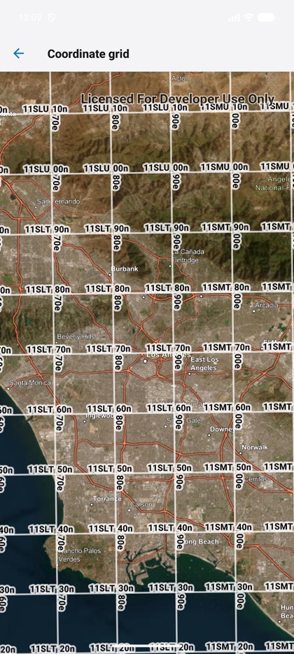 Coordinate grid running on Android