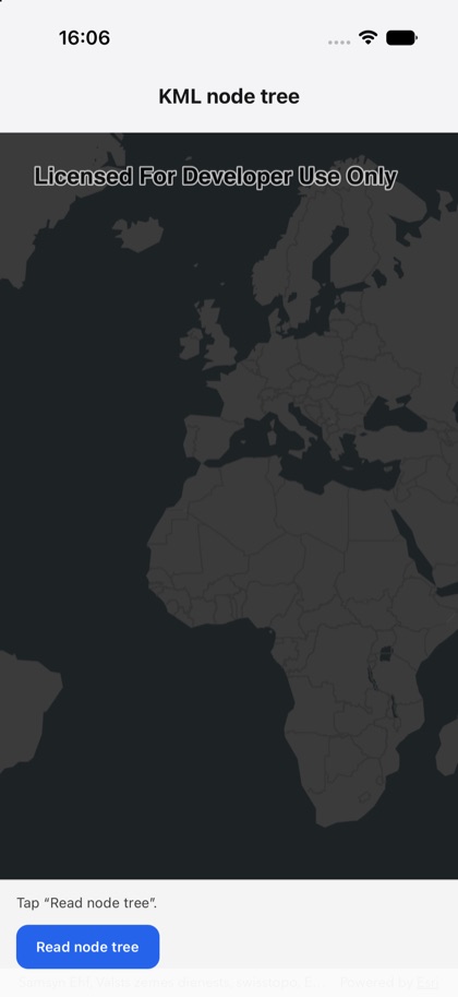 KML node tree running on iOS