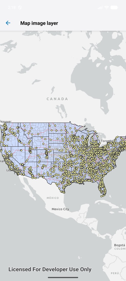 Map image layer running on Android