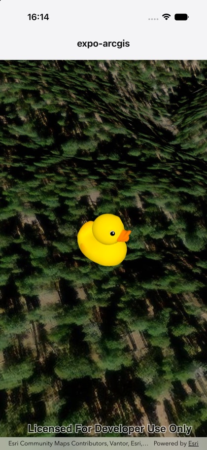 Model scene symbol running on iOS