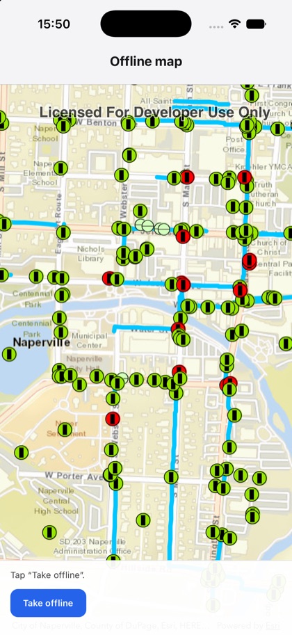 Offline map running on iOS