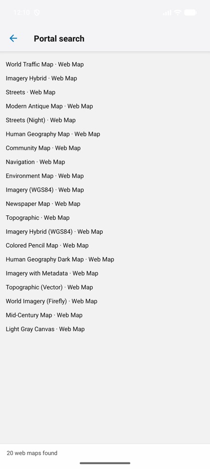 Portal search running on Android