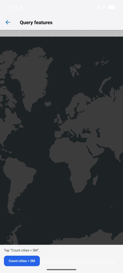 Query features running on Android