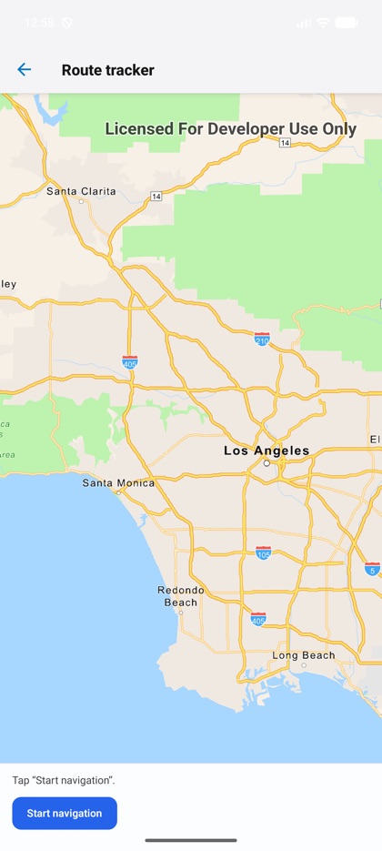 Route tracker running on Android