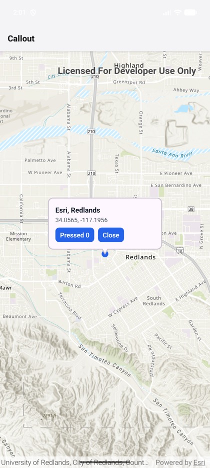 Callout running on Android